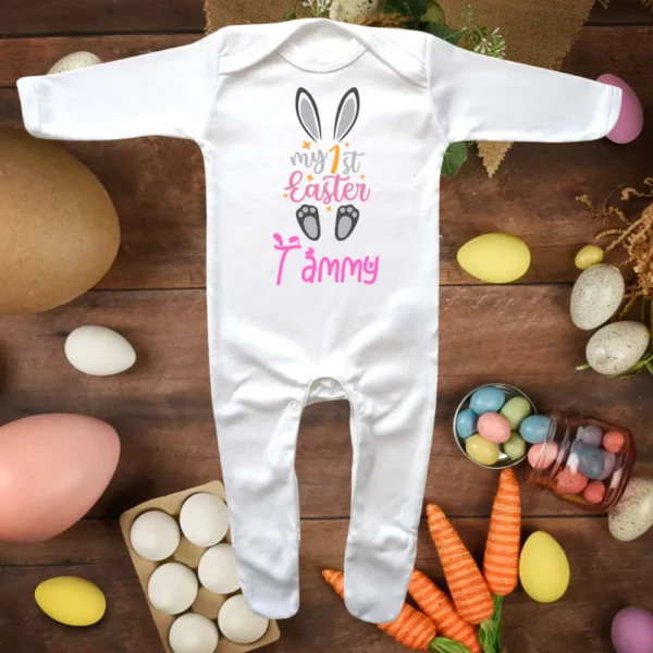 My 1st Easter Bunny Envelope Neck Sleepsuit