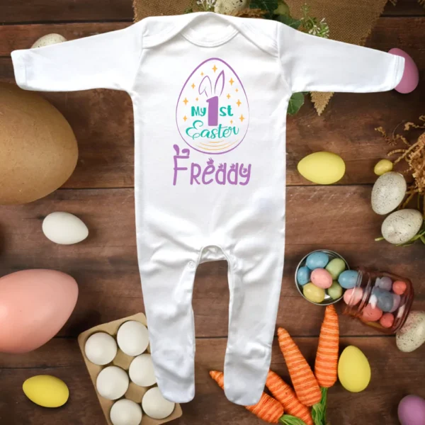 My 1st Easter Egg Envelope Neck Sleepsuit