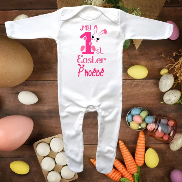 My 1st Easter Rabbit Envelope Neck Sleepsuit