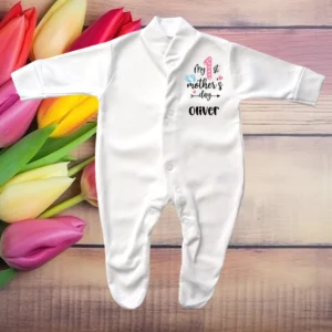 My 1st Mother's Day Baby Feet Sleepsuit