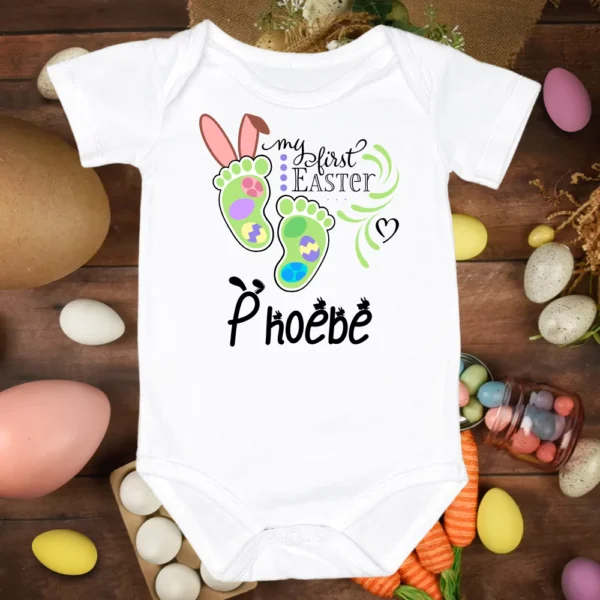 My First Easter Baby Feet Vest