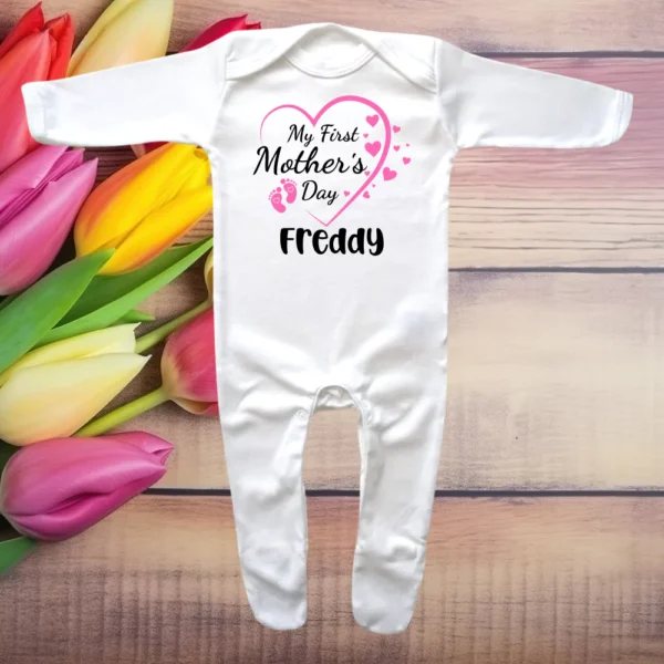 My First Mothers Day Envelope Neck Sleepsuit