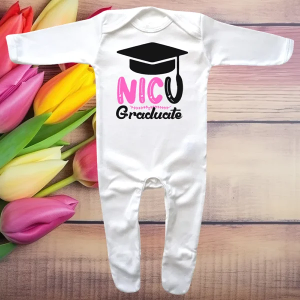 NICU Graduate Cap Envelope Neck Sleepsuit