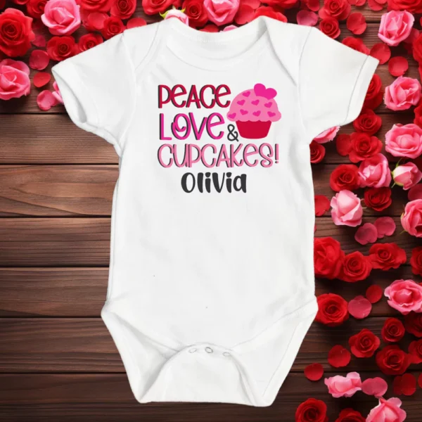 Peace Love Cupcakes Valentine Vest