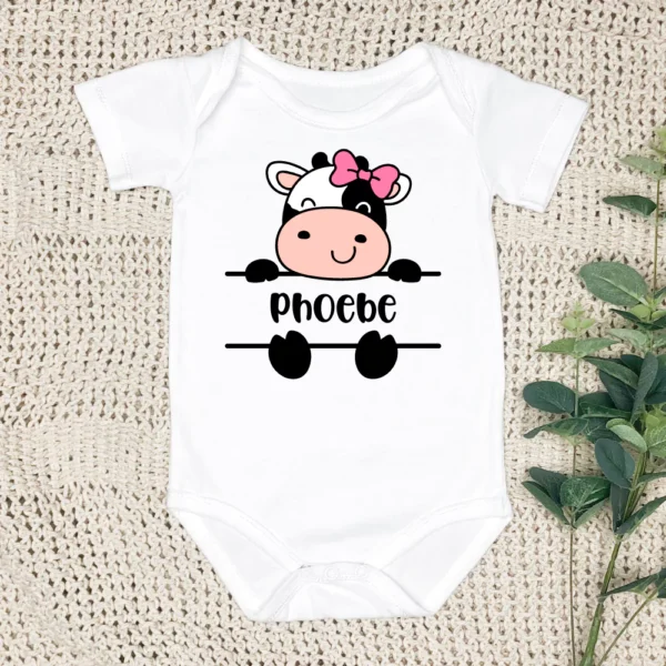 Personalised Cute Girl Cow Vest