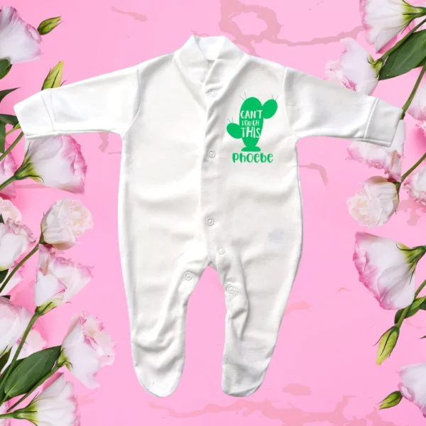 Prem Baby Can't Touch This Skinny Cactus Sleepsuit