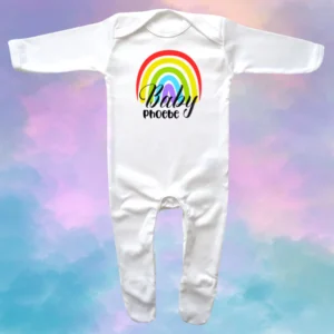 Rainbow Baby Simple Envelope Neck Sleepsuit