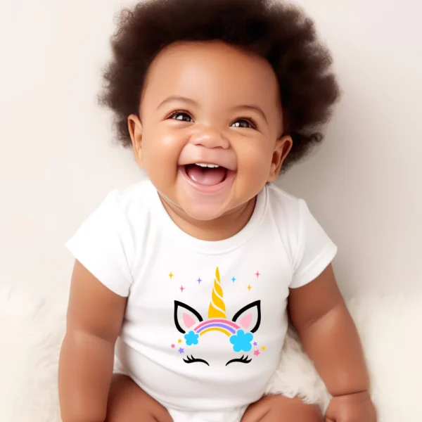 Rainbow Unicorn Baby Vest