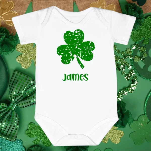 St Patricks Day Distressed Clover Vest