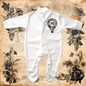 Steampunk Monogram Hot Air Balloon Sleepsuit