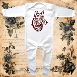 Steampunk Wolf Envelope Neck Sleepsuit