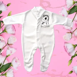 Tiny Baby Cute Zebra Sleepsuit