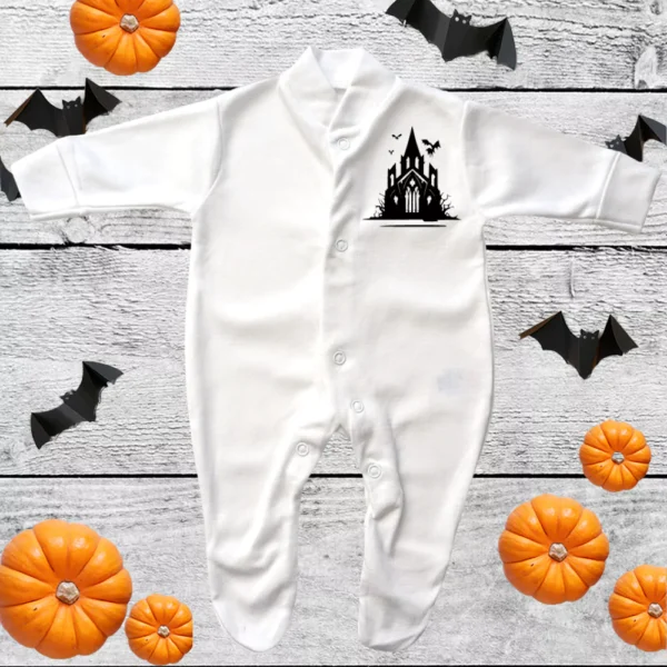 Tiny Baby Gothic Church Sleepsuit