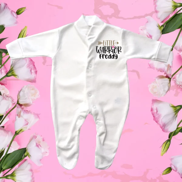 Tiny Baby Little Warrior Heart Sleepsuit