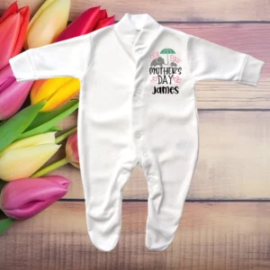 Tiny Baby Our First Mother's Day Sleepsuit