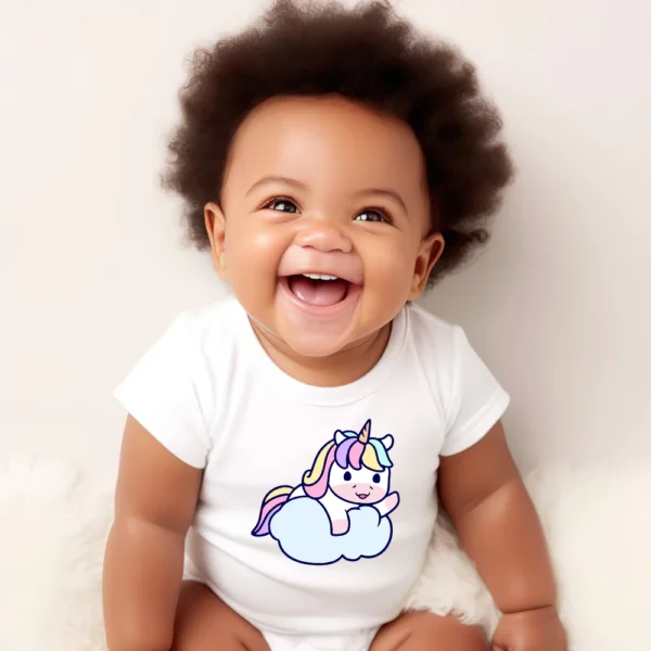 Unicorn Cloud Wave Baby Vest