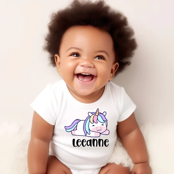 Unicorn Sleeping Baby Vest