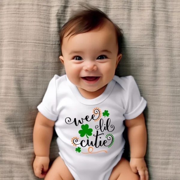 Wee Lil Cutie St Patricks Day Baby Vest