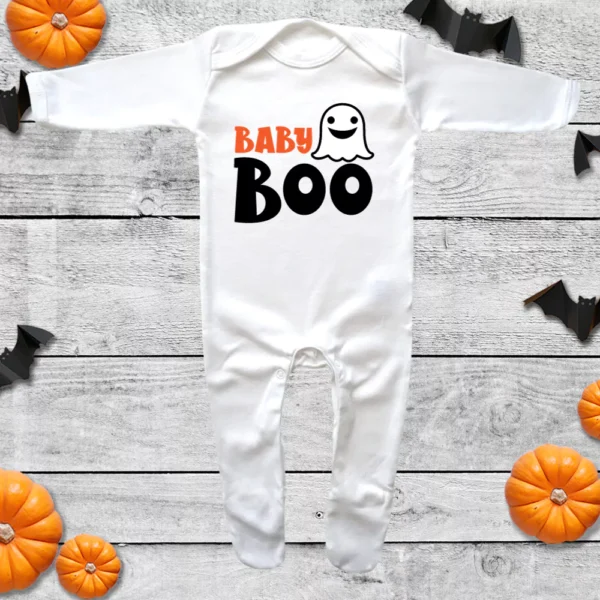 Baby Boo Halloween Envelope Neck Sleepsuit