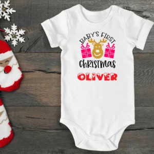 Baby's First Christmas Reindeer & Presents Vest