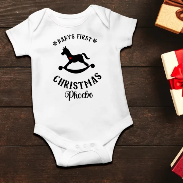 Baby's First Christmas Rocking Horse Vest