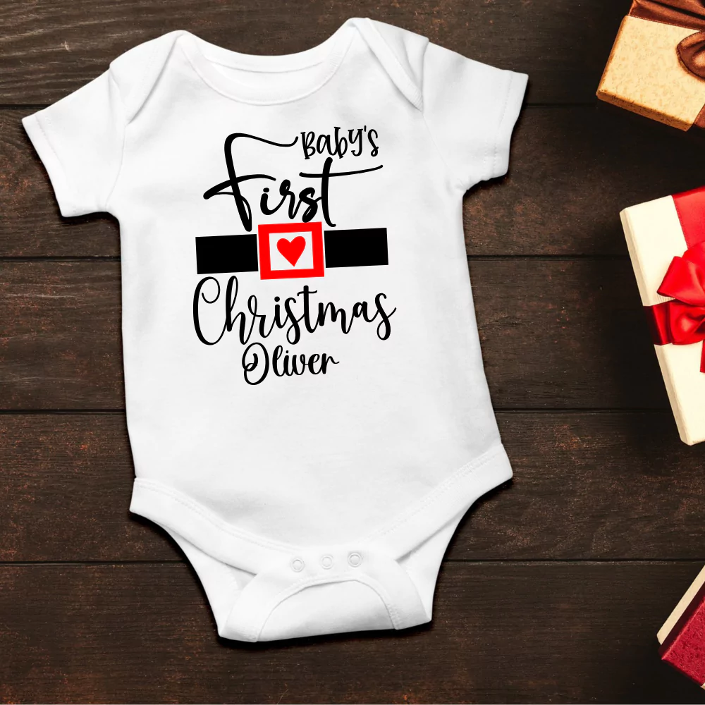 Unique Personalised Premature Baby Christmas Vests. 7 weeks to order