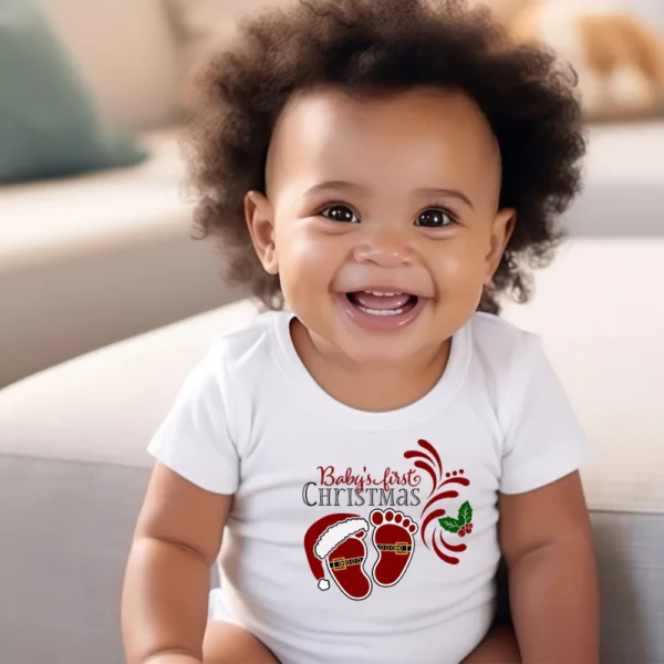 Baby's First Christmas Santa Feet Vest