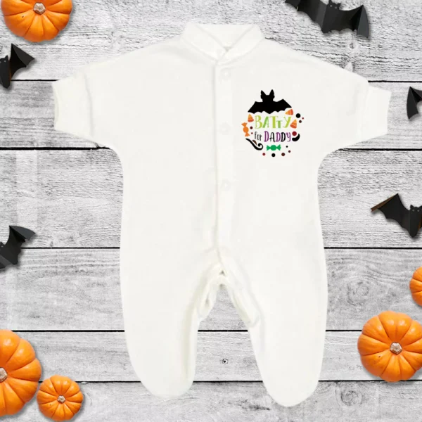 Batty For Daddy Colourful Micro Prem Sleepsuit