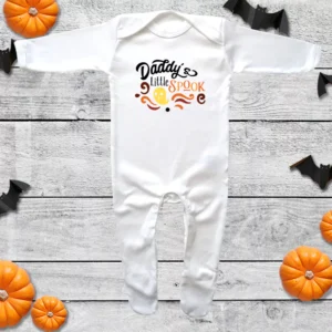 Daddy's Little Spook Envelope Neck Sleepsuit