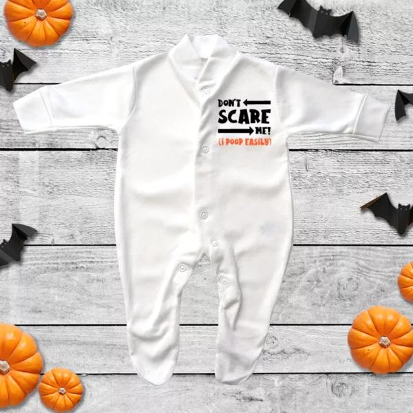 Don't Scare Me (I Poop Easily) Halloween Sleepsuit