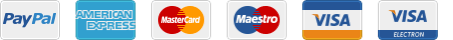 Secure payment options: Visa, Mastercard, PayPal, Square, Klarna, Clearpay