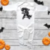 Halloween Dabbing Unicorn Envelope Neck Sleepsuit
