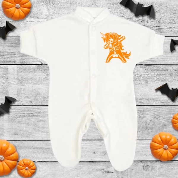 Halloween Dabbing Unicorn Micro Premature Sleepsuit