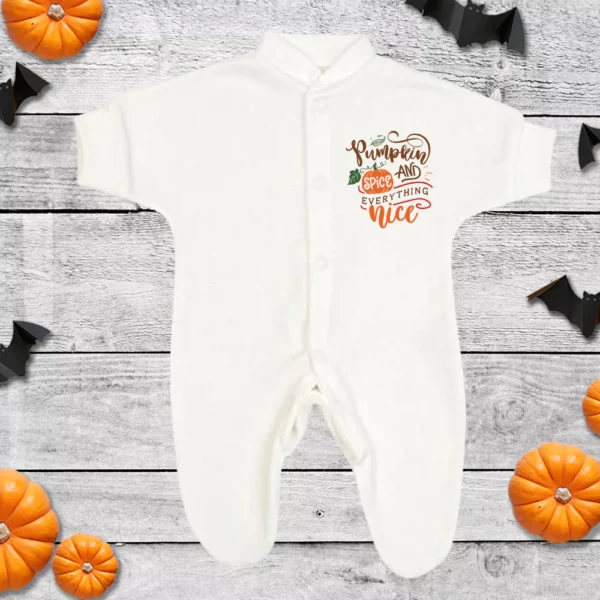 Halloween Pumpkin Spice Micro Prem Sleepsuit