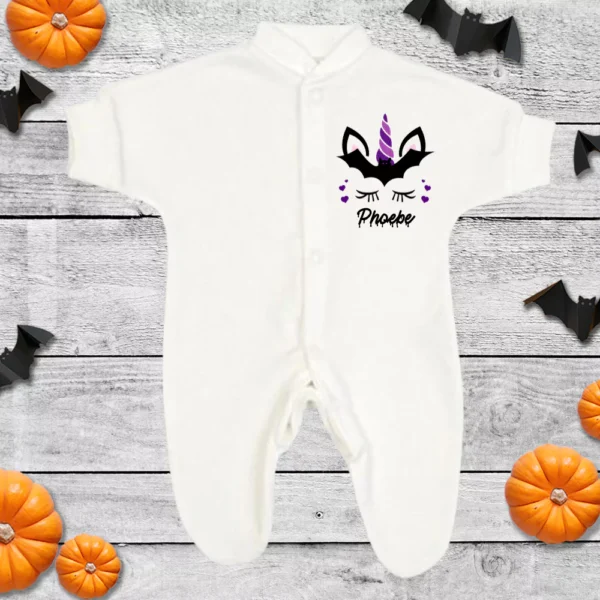 Halloween Unicorn Bat Micro Premature Sleepsuit