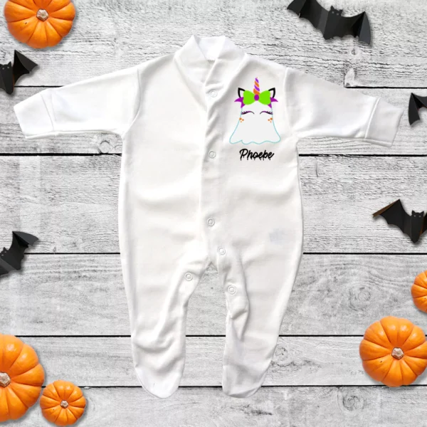 Halloween Unicorn Ghost Sleepsuit