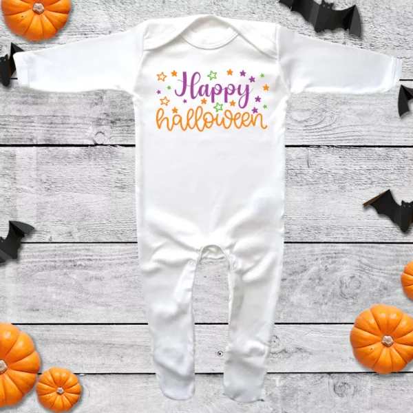 Happy Halloween Envelope Neck Sleepsuit