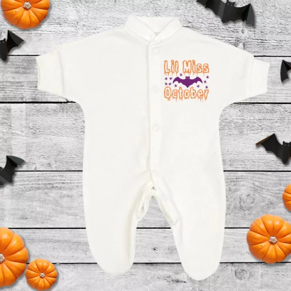 Lil Miss October Micro Premature Sleepsuit