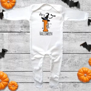 My First Halloween Witch Hat Envelope Neck Sleepsuit