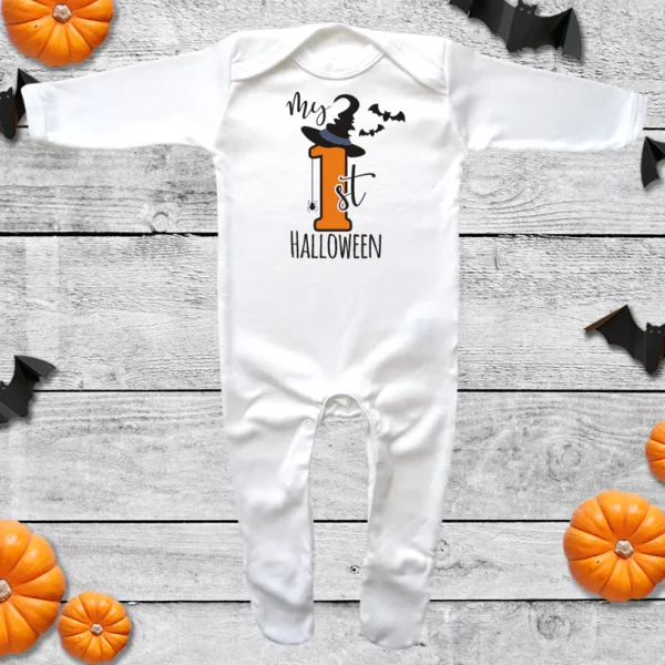 My First Halloween Witch Hat Envelope Neck Sleepsuit