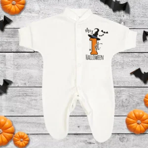 My First Halloween Witch Hat Micro Prem Sleepsuit