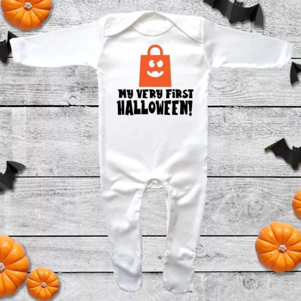 My Very First Halloween Envelope Neck Sleepsuit