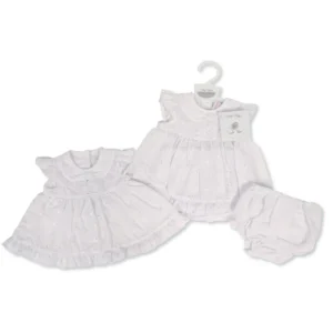 Premature Baby Girl White Tiered Dress
