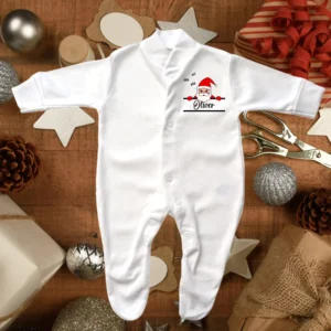 Personalised Christmas Santa sleepsuit