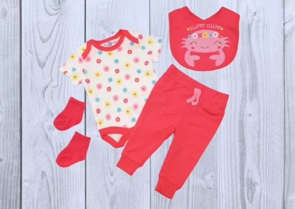 Pink Crab 4 piece set