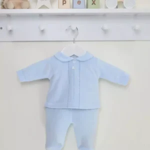 Premature Baby Boy Blue Classic Velour 2pc Set (3-5lb)