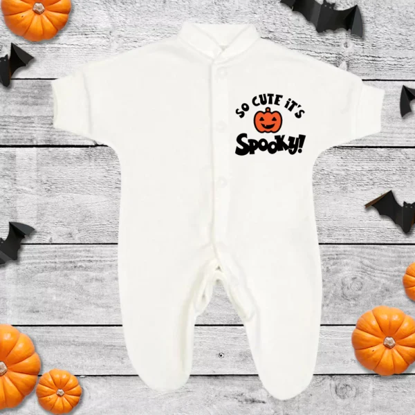 So Cute It's Spooky Pumpkin Micro Prem Sleepsuit