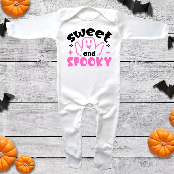 Sweet And Spooky Envelope Neck Sleepsuit