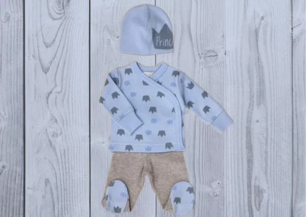 Take Me Home Prince Long Sleeved Layette Set