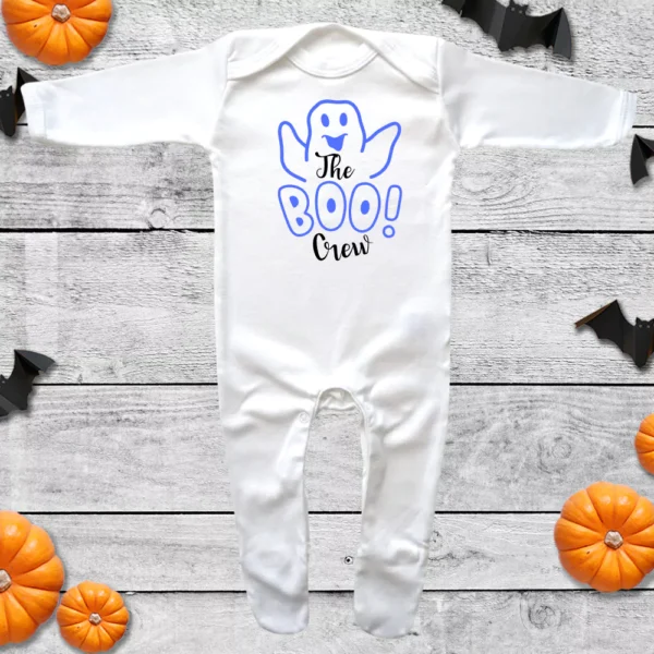 The Boo Crew Ghost Envelope Neck Sleepsuit